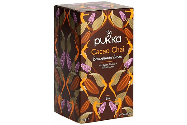 Pukka Cacao Chai thé bio sach 20 pce