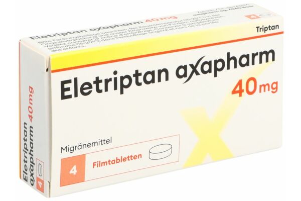 Élétriptan Axapharm cpr pell 40 mg 4 pce