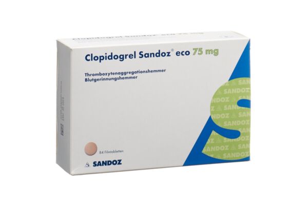 Clopidogrel Sandoz eco Filmtabl 75 mg 84 Stk