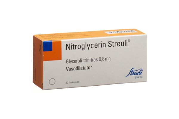 Nitroglycérine Streuli caps croquer 0.8 mg 30 pce