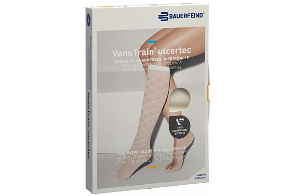 VENOTRAIN ULCERTEC SOUS-BAS STRONG A-D S plus/long pied fermé blanc