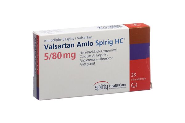 Valsartan Amlo Spirig HC cpr pell 5/80mg 28 pce