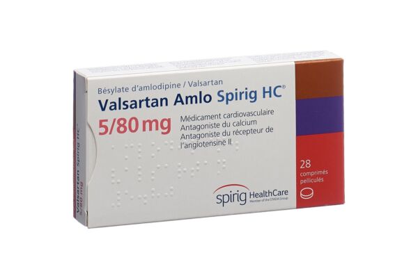 Valsartan Amlo Spirig HC cpr pell 5/80mg 28 pce