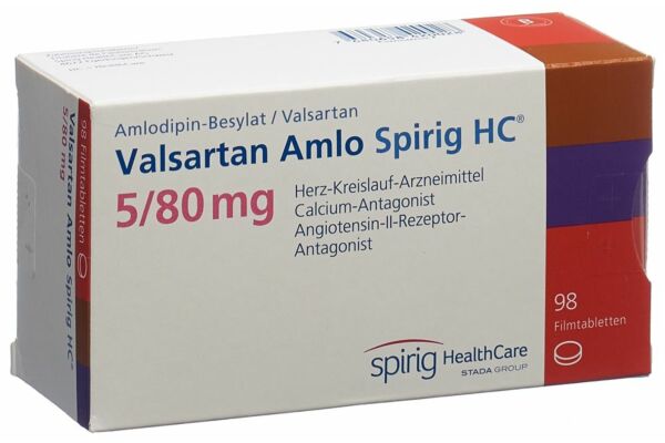 Valsartan Amlo Spirig HC Filmtabl 5/80mg 98 Stk