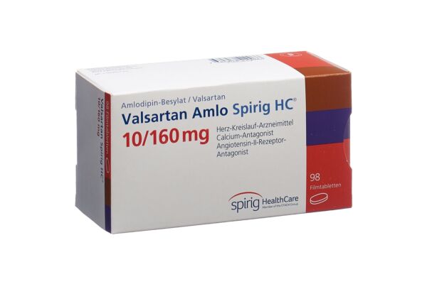 Valsartan Amlo Spirig HC Filmtabl 10/160mg 98 Stk