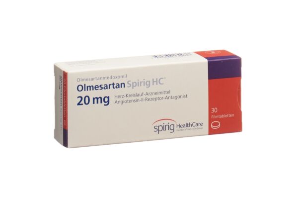 Olmésartan Spirig HC cpr pell 20 mg 30 pce