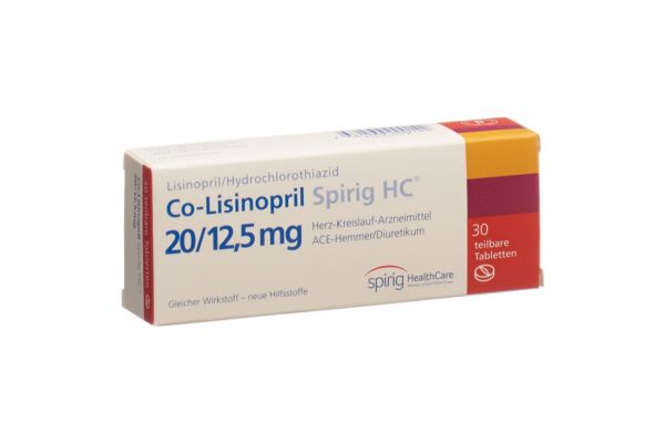 Co-Lisinopril Spirig  HC cpr 20/12.5 mg 30 pce