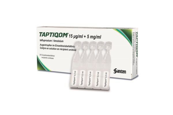 Taptiqom gtt opht 15mcg/ml + 5mg/ml 30 monodos 0.3 ml