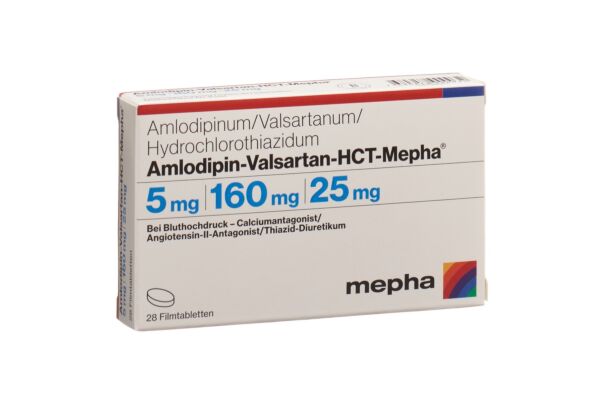 Amlodipin-Valsartan-HCT-Mepha cpr pell 5mg/160mg/25mg 28 pce