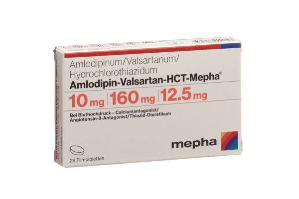 Amlodipin-Valsartan-HCT-Mepha Filmtabl 10mg/160mg/12.5mg 28 Stk