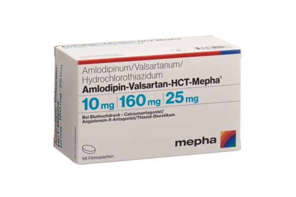 Amlodipin-Valsartan-HCT-Mepha Filmtabl 10mg/160mg/25mg 98 Stk