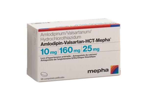 Amlodipin-Valsartan-HCT-Mepha Filmtabl 10mg/160mg/25mg 98 Stk