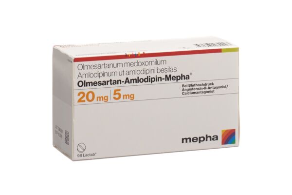 Olmesartan-Amlodipin-Mepha Filmtabl 20mg/5mg 98 Stk