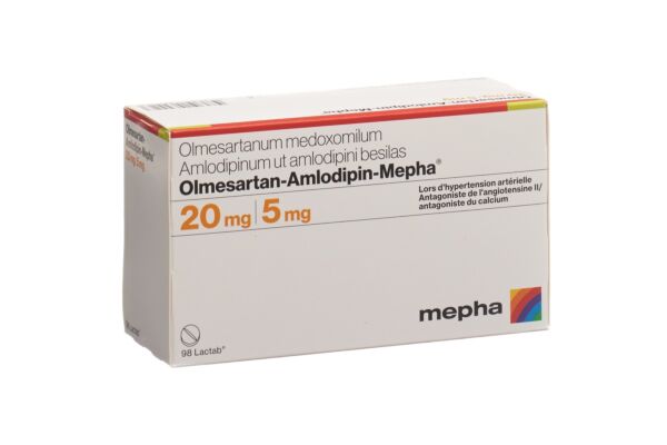 Olmesartan-Amlodipin-Mepha Filmtabl 20mg/5mg 98 Stk