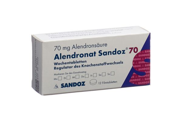 Alendronat Sandoz Filmtabl 70 mg 12 Stk