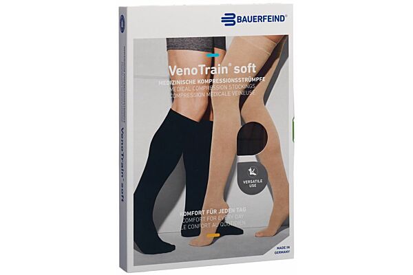 VENOTRAIN SOFT A-D KKL2 XL plus/long geschlossene Fussspitze schwarz 1 Paar