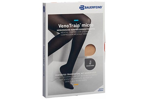 VENOTRAIN MICRO A-D KKL2 M normal/short offene Fussspitze creme 1 Paar