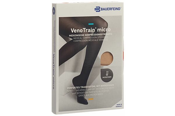 VENOTRAIN MICRO A-D KKL2 S plus/short offene Fussspitze creme 1 Paar