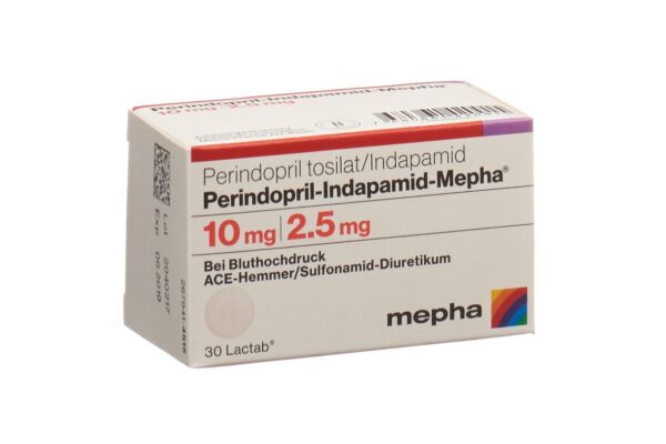 Perindopril-Indapamid-Mepha cpr pell 10/2.5 mg bte 30 pce