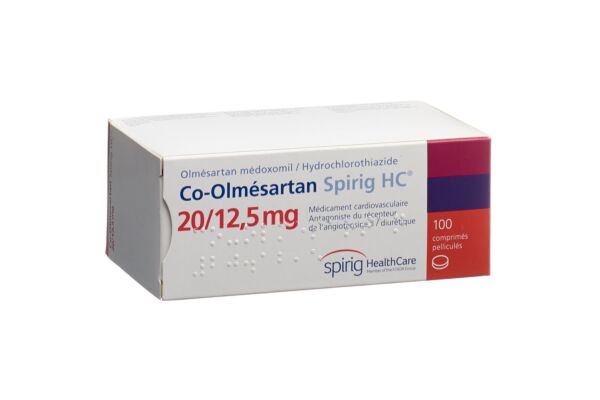 Co-Olmésartan Spirig HC cpr pell 20 mg/12.5 mg 100 pce