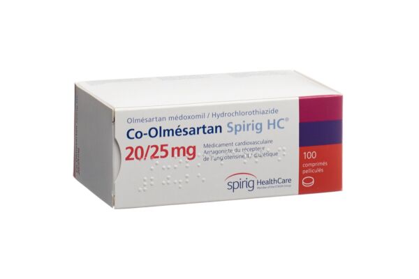 Co-Olmésartan Spirig HC cpr pell 20 mg/25 mg 100 pce