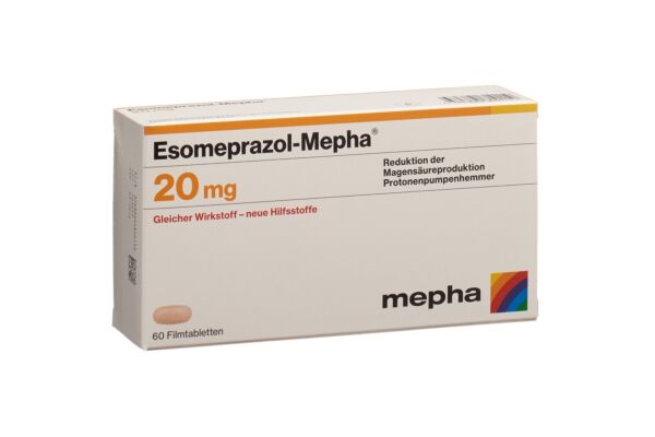 Esomeprazol-Mepha Filmtabl 20 mg 60 Stk