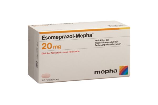 Esomeprazol-Mepha cpr pell 20 mg 100 pce