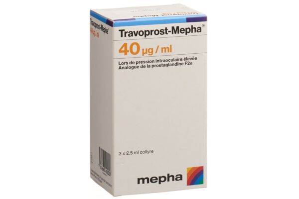 Travoprost-Mepha Gtt Opht 40 mcg/ml 3 Fl 2.5 ml