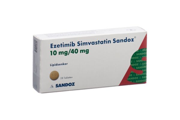 Ezétimibe Simvastatine Sandoz cpr 10/40 mg 28 pce