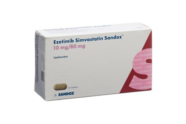 Ezétimibe Simvastatine Sandoz cpr 10/80 mg 28 pce