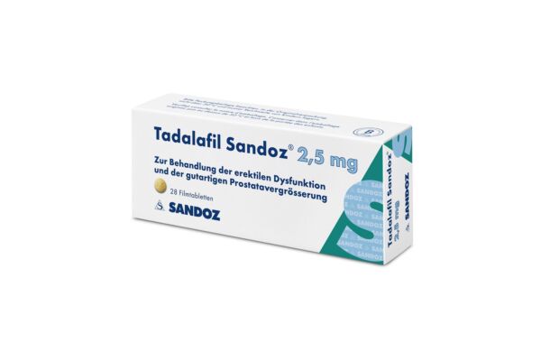 Tadalafil Sandoz Filmtabl 2.5 mg 28 Stk