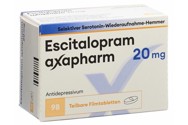 Escitalopram axapharm Filmtabl 20 mg 98 Stk