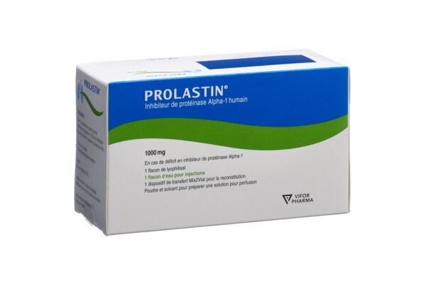 Prolastin Trockensub 1 g mit Solvens Durchstechflasche inkl. Mix2Vial Transferset