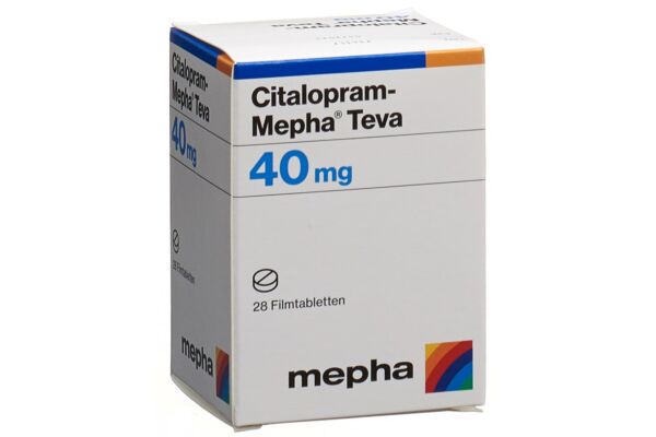 Citalopram-Mepha Teva cpr pell 40 mg bte 28 pce