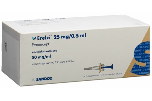 Erelzi Inj Lös 25 mg/0.5ml 4 Fertspr 0.5 ml