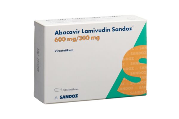 Abacavir Lamivudin Sandoz Filmtabl 600mg/300mg 30 Stk