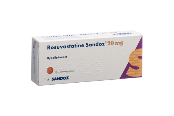 Rosuvastatin Sandoz Filmtabl 20 mg 50 Stk