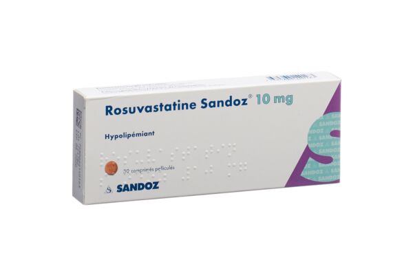 Rosuvastatin Sandoz Filmtabl 10 mg 30 Stk