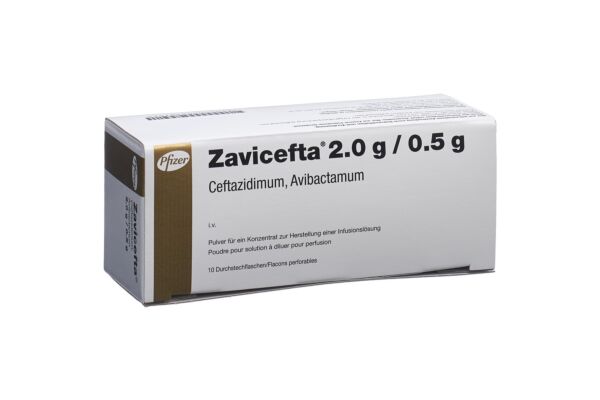 Zavicefta subst sèche 2 g/0.5 g flac 10 pce