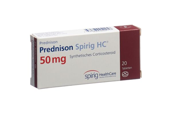 Prednison Spirig HC Tabl 50 mg 20 Stk