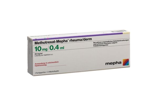 Methotrexat-Mepha rheuma/derm Inj Lös 10 mg/0.4ml Fertspr