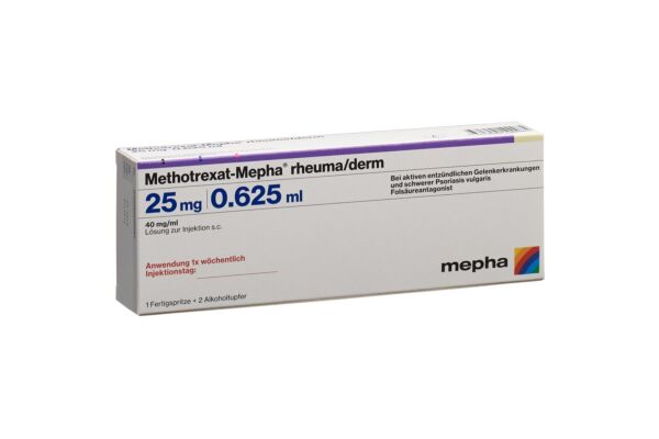 Methotrexat-Mepha rheuma/derm Inj Lös 25 mg/0.625ml Fertspr