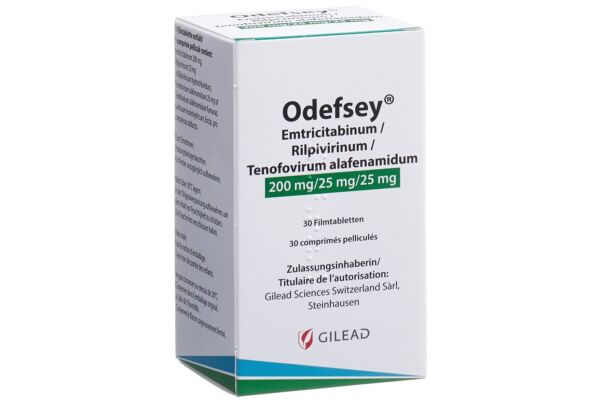 Odefsey cpr pell 200mg/25mg/25mg bte 30 pce