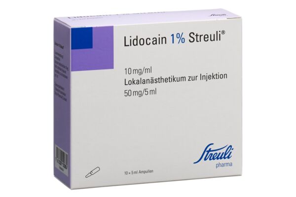 Lidocain Streuli 1% Inj Lös 50 mg/5ml (Ampullen) 10 Amp 5 ml