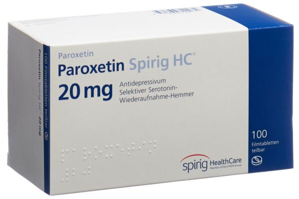 Paroxétine Spirig HC cpr pell 20 mg 30 pce