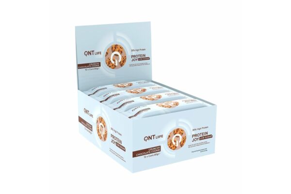 QNT 36% Protein Joy Bar Low Sugar Cookie&Cream 12 x 60 g