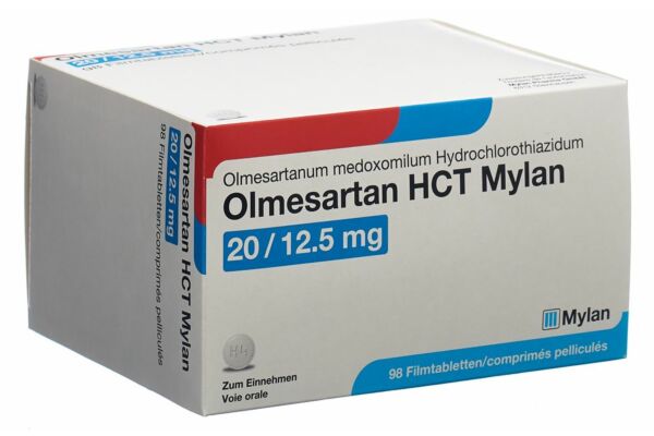 Olmesartan HCT Mylan Filmtabl 20/12.5mg 98 Stk