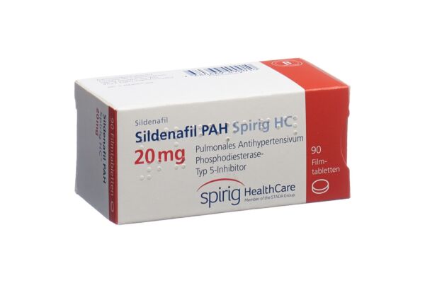 Sildénafil PAH Spirig HC cpr pell 20 mg 90 pce