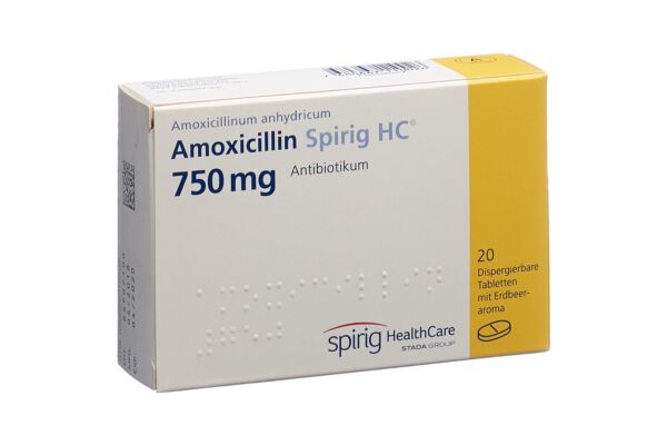 Amoxicillin Spirig HC Disp Tabl 750 mg 20 Stk