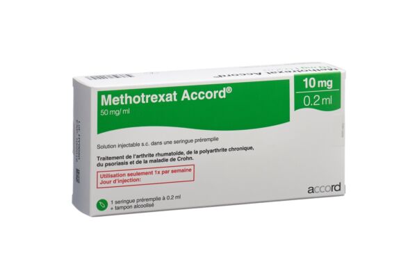 Methotrexat Accord sol inj 10 mg/0.2ml seringue préremplie 0.2 ml